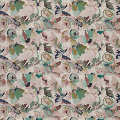 Flores Embroidery Positano / Emerald / Midnight Signature Fabric by Harlequin