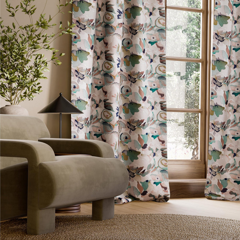 HAF0674-07 Flores Embroidery Positano / Emerald / Midnight Signature Fabric by Harlequin