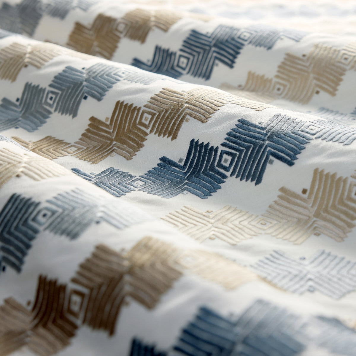 HAF0676-01 Kalimba Stone / Indigo / Pebble Signature Fabric by Harlequin