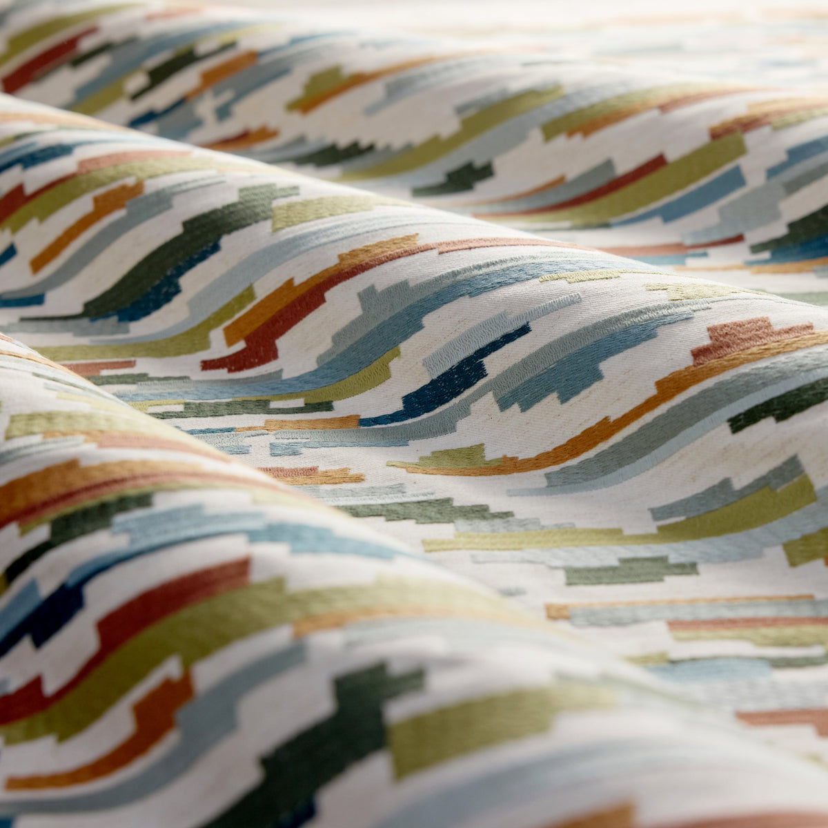 HAF0677-02 Nuru Embroidery Rosewood / Limpet / Aloe Signature Fabric by Harlequin