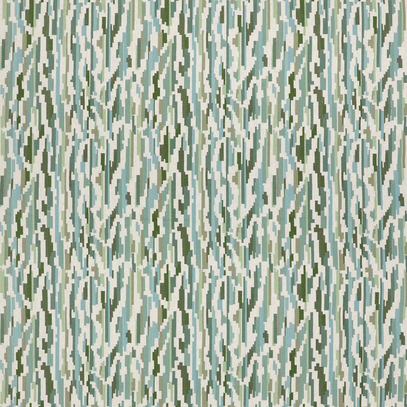 HAF0677-03 Nuru Embroidery Aloe / Powder / Forest Signature Fabric by Harlequin