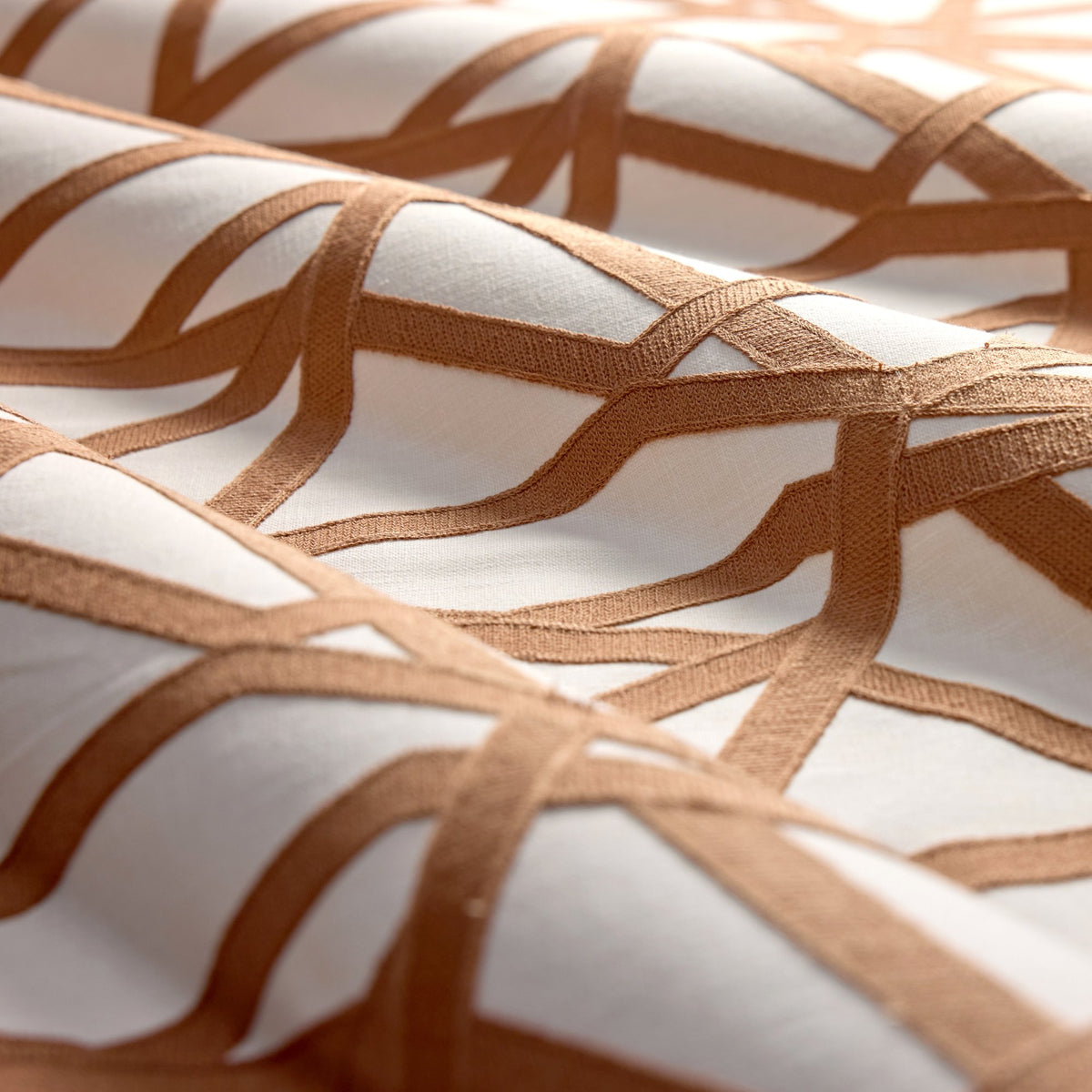 HAF0679-01 Sumi Embroidery Terracotta Signature Fabric by Harlequin