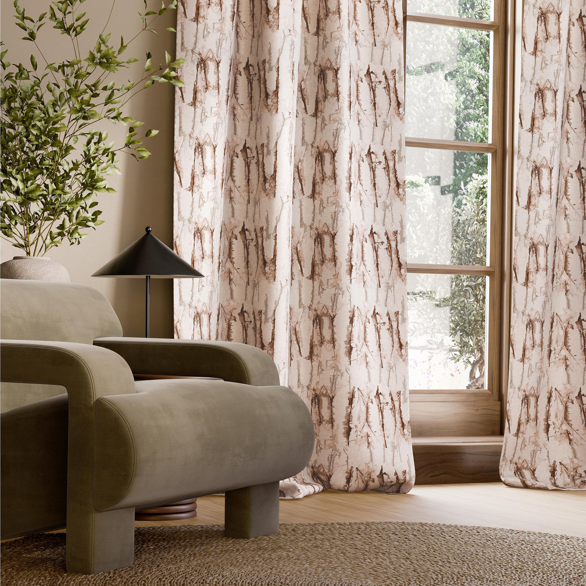 HAF0681-04 Takara Embroidery Positano / Slate Signature Fabric by Harlequin