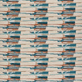 Zeal II Atlantic / Rosewood / Denim Signature Fabric by Harlequin