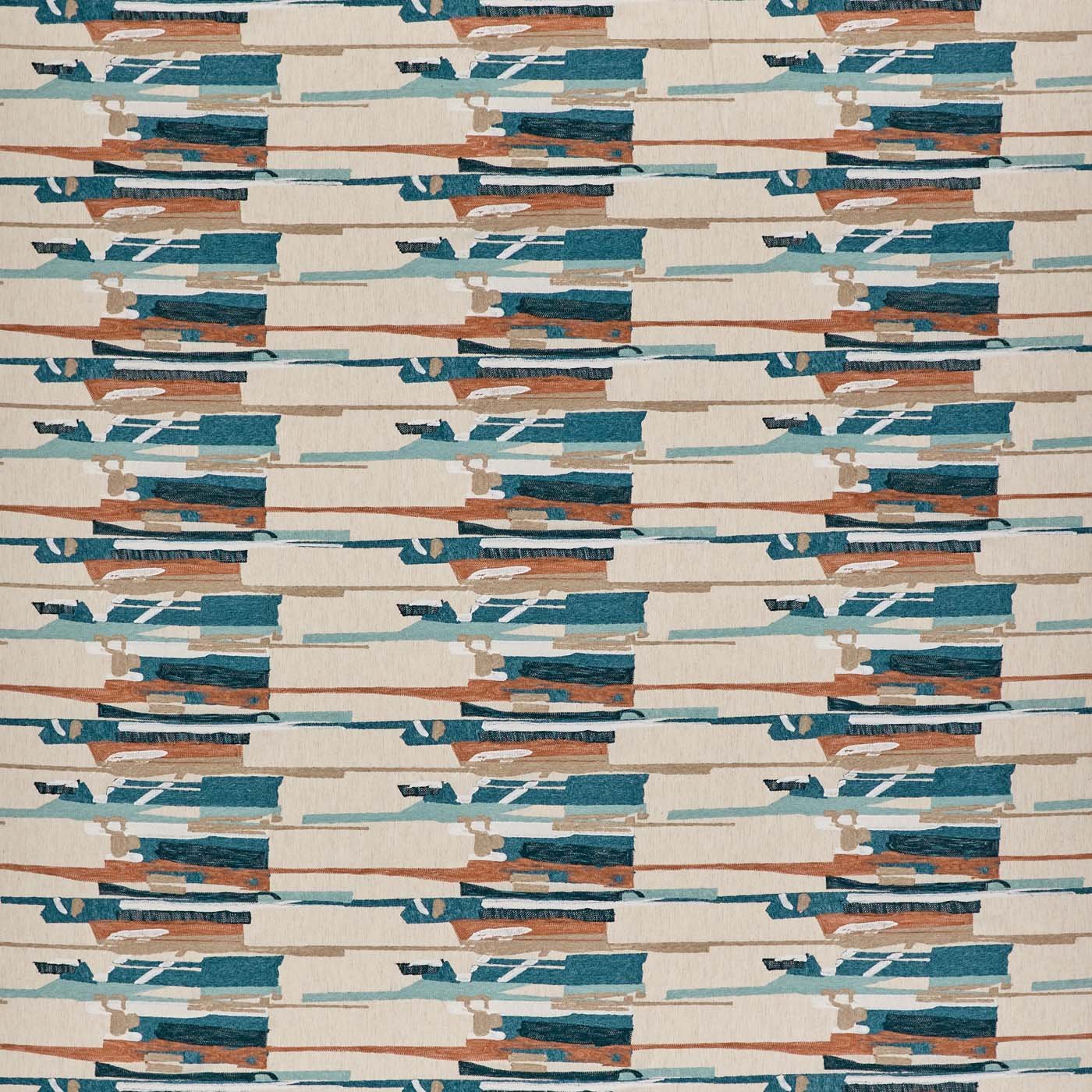 HAF0682-02 Zeal II Atlantic / Rosewood / Denim Signature Fabric by Harlequin