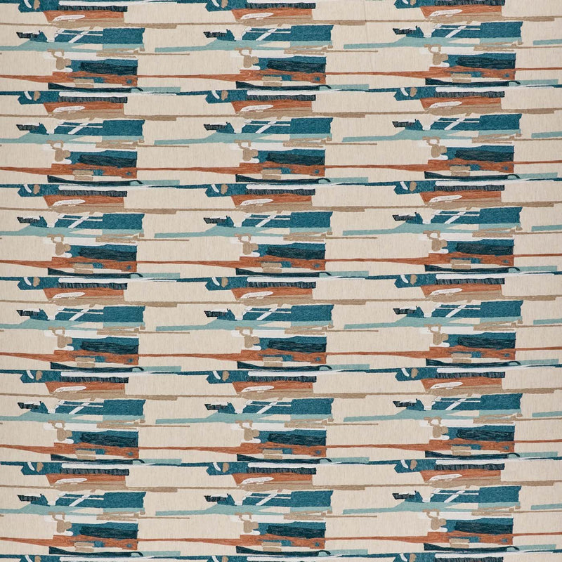 HAF0682-02 Zeal II Atlantic / Rosewood / Denim Signature Fabric by Harlequin