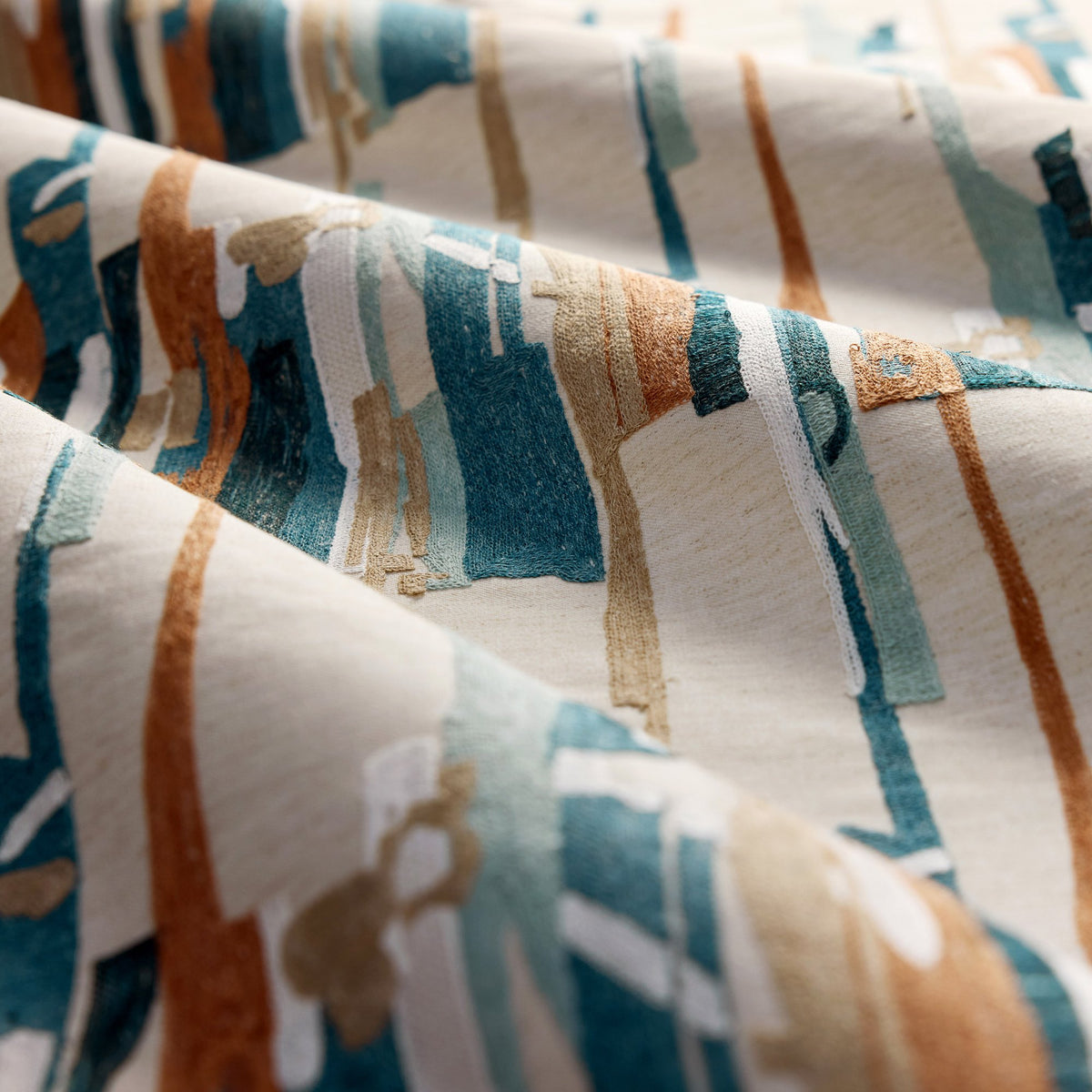 HAF0682-02 Zeal II Atlantic / Rosewood / Denim Signature Fabric by Harlequin