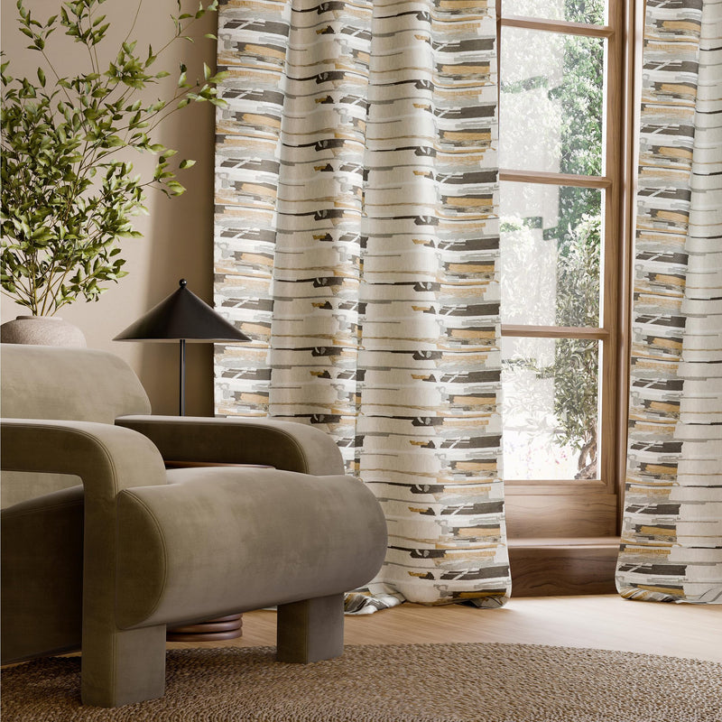 HAF0682-04 Zeal II Pebble / Oat / Straw Signature Fabric by Harlequin