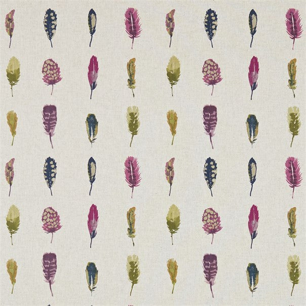 120337 Limosa Amazilia Loganberry Raspberry Olive Harlequin Fabric