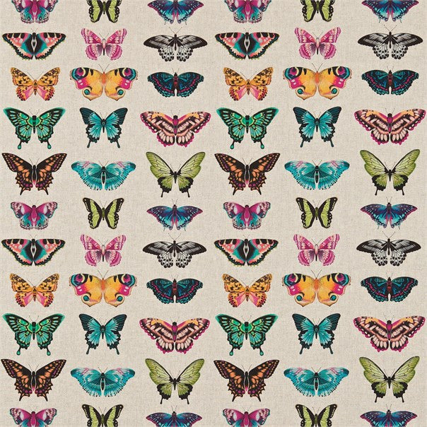 120344 Papilio Amazilia Flamingo Papaya Loganberry Harlequin Fabric