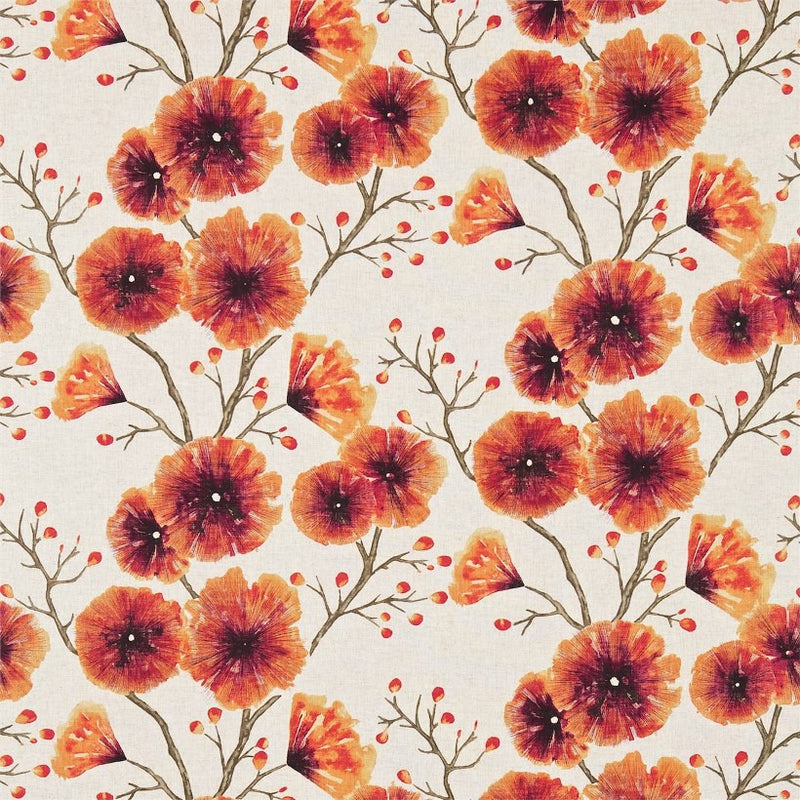 120346 Kabala Amazilia Papaya Fabric by Harlequin