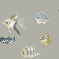 Kamanu Graphite/Mustard Wallpaper by Harlequin