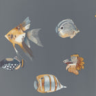 111648 Kamanu Idyllic Amber/Slate Wallpaper by Harlequin