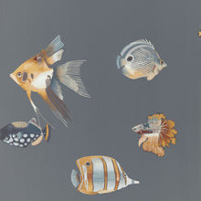 111648 Kamanu Idyllic Amber/Slate Wallpaper by Harlequin