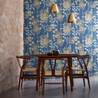 111651 Moku Purity Indigo and Pebble Wallpaper by Harlequin