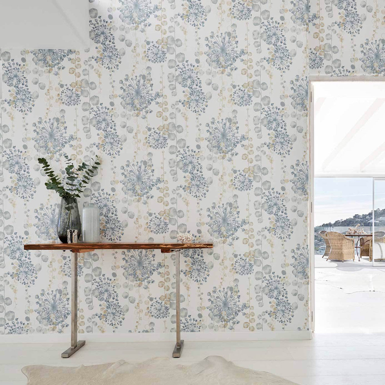 111654 Moku Purity Ocean and Sand Wallpaper by Harlequin