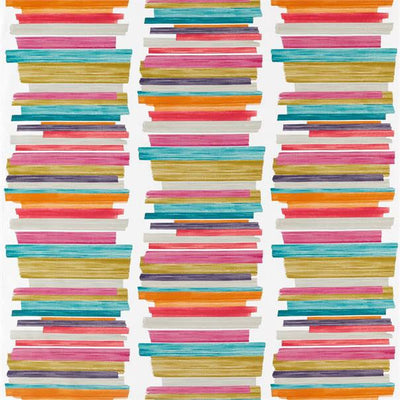 Calcine Atelier Teal Fuchsia Mandarin Fabric by Harlequin