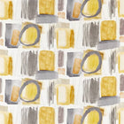 120808 Kanjiro Atelier Ochre Charcoal Stone Fabric by Harlequin