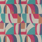 132868 Bodega Atelier Indigo Mandarin Fuchsia Fabric by Harlequin