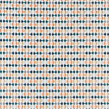 132880 Maiolica Atelier Paprika Teal Ochre Fabric by Harlequin