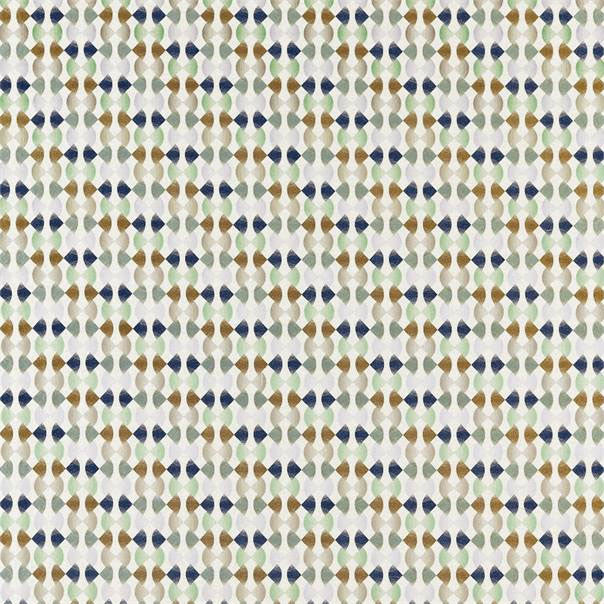 132881 Maiolica Atelier Ink Wasabi Gold Fabric by Harlequin