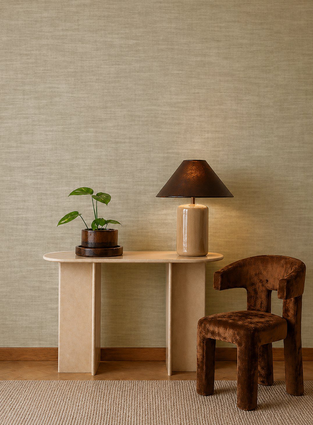 HAW0345-01 Mineral Clay Signature Wallpaper by Harlequin
