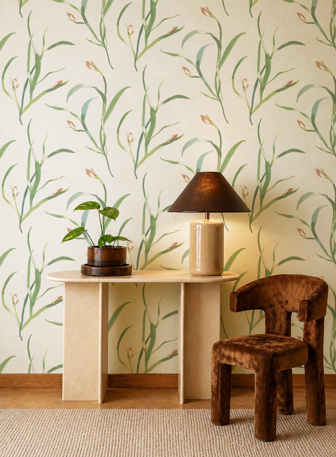 HAW0347-01 Saona Forest / Terracotta Signature Wallpaper by Harlequin