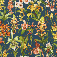 113010 Kalina Colour 4 Midnight, Baked Terracotta and Nectar Wallpaper by Harlequin