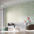 113015 Florent Colour 4 Seaglass, Clover and Rosehip Wallpaper by Harlequin
