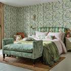 113021 Fayola Colour 4 Clover and Chalk Wallpaper by Harlequin