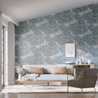113023 Eternal Oak Colour 4 Skyblue and First Light Wallpaper by Harlequin