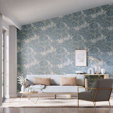 113023 Eternal Oak Colour 4 Skyblue and First Light Wallpaper by Harlequin