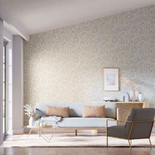 113042 Sunstone Colour 4 Celestial, Fig Leaf and Nectar Wallpaper by Harlequin