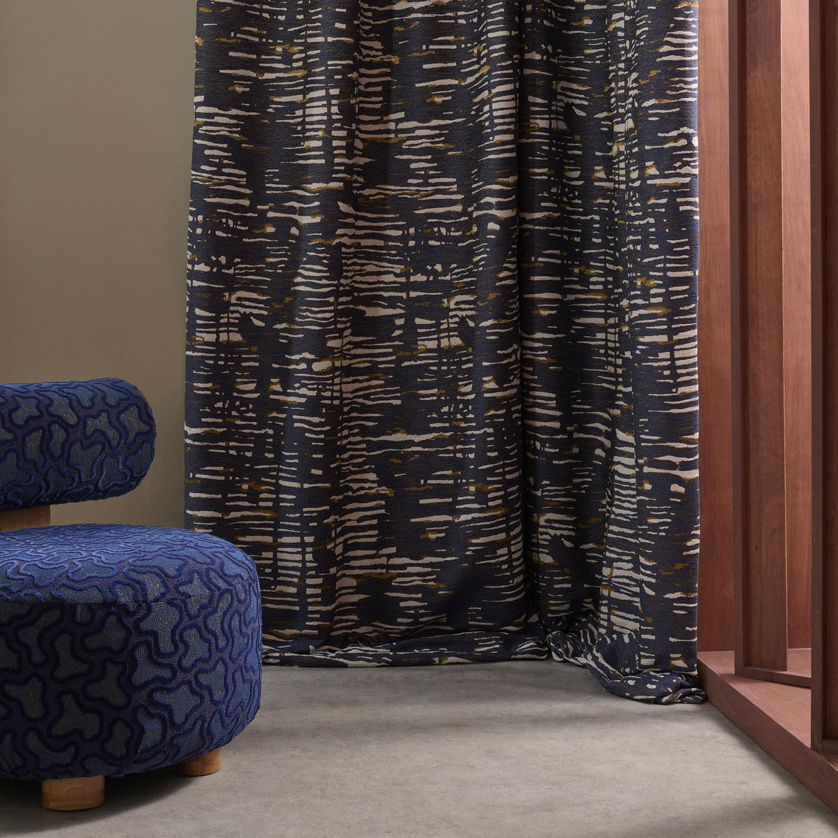 Oceanic Defined Momentum Lapis/Tigers Eye Fabric by Harlequin