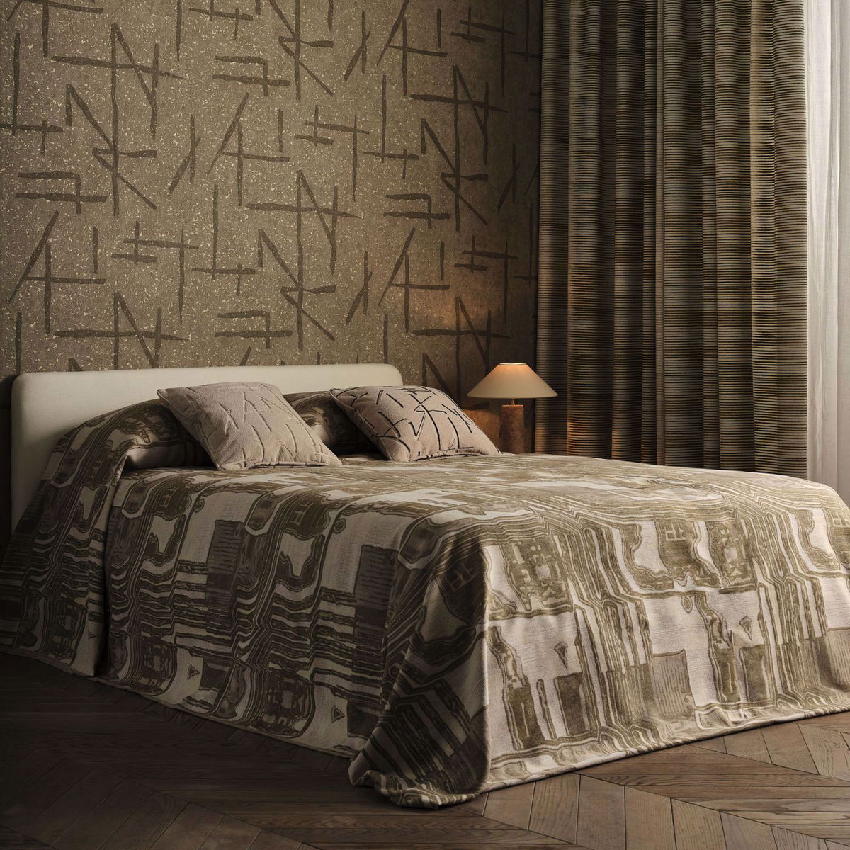 Kiva Defined Momentum Moss/Olivine Fabric by Harlequin