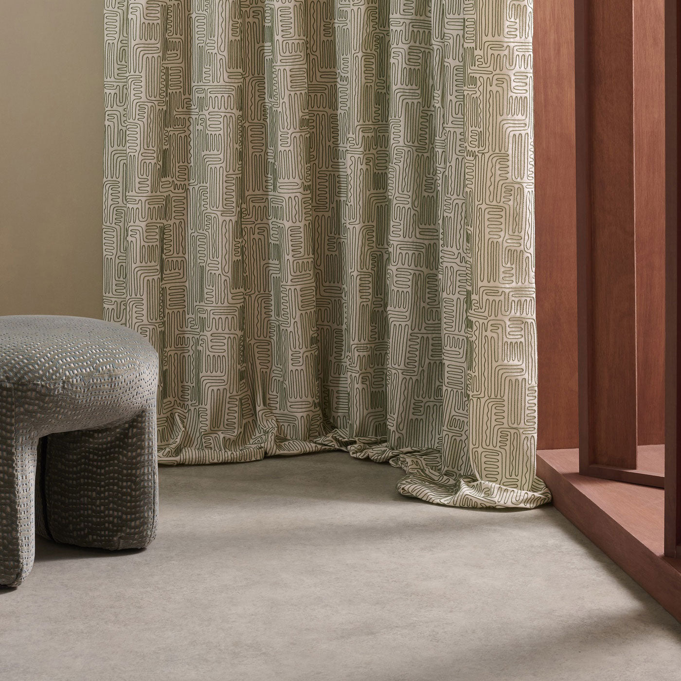 134722 Hollow Defined Momentum Evergreen Fabric by Harlequin