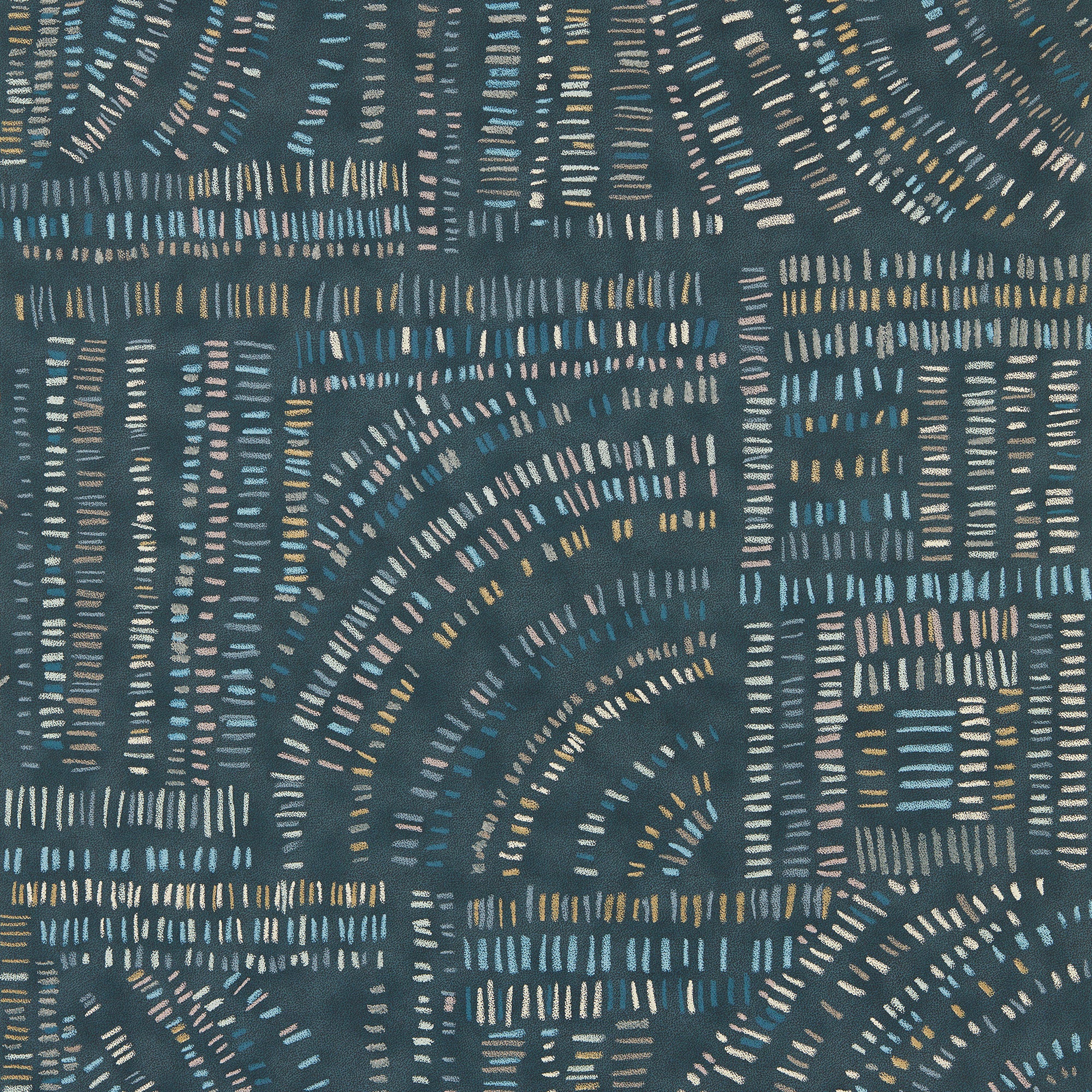 113295 Frescoes Defined Momentum Sapphire/Kyanite/Quartz Wallpaper by Harlequin