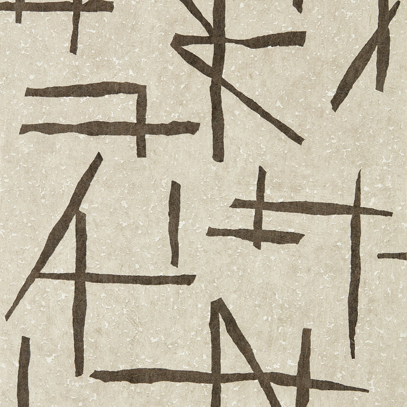 113331 Dolmens Defined Momentum Onyx/Limestone Wallpaper by Harlequin