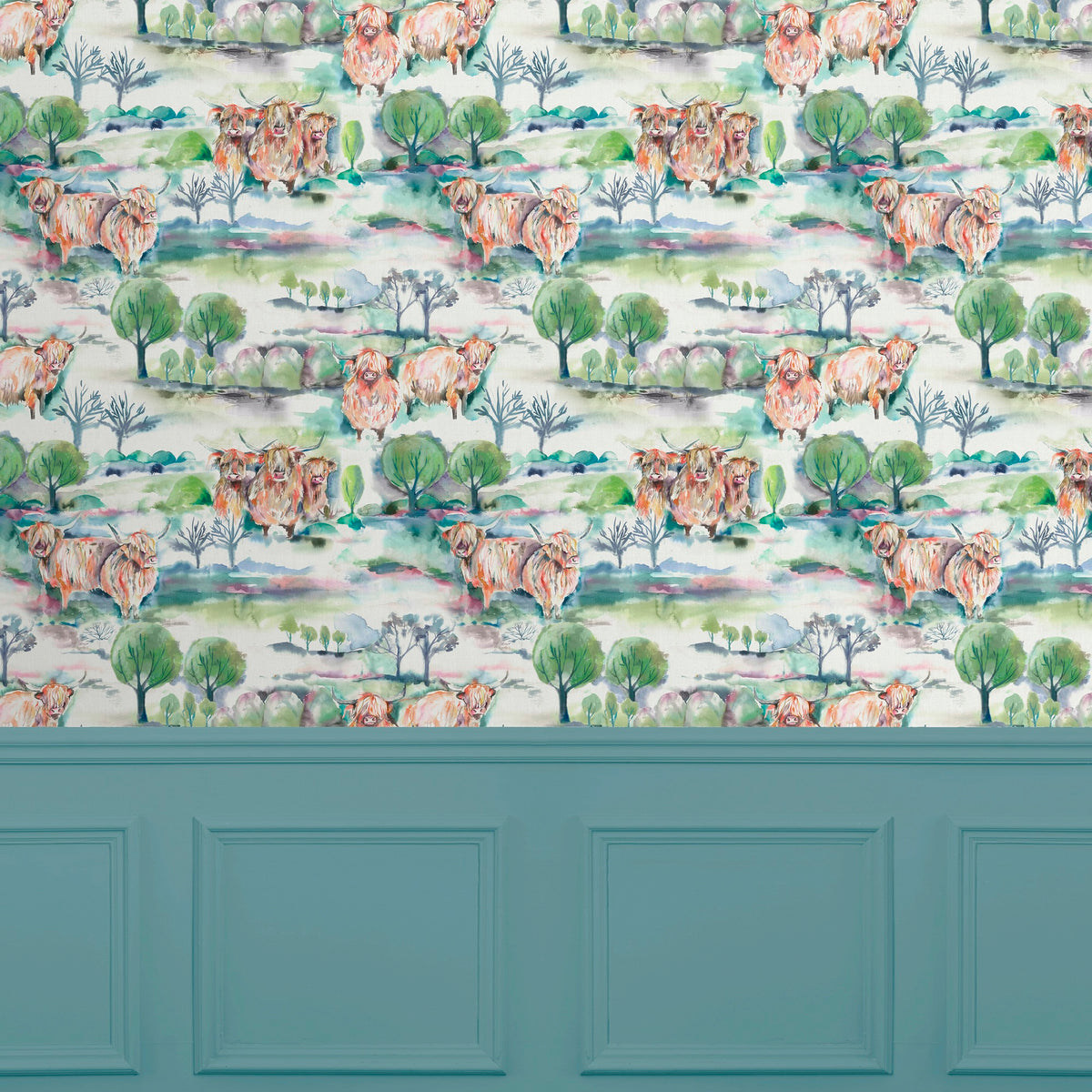 Heilan Herd Green Wallpaper by Voyage Maison | HEILAN/WPO/HER