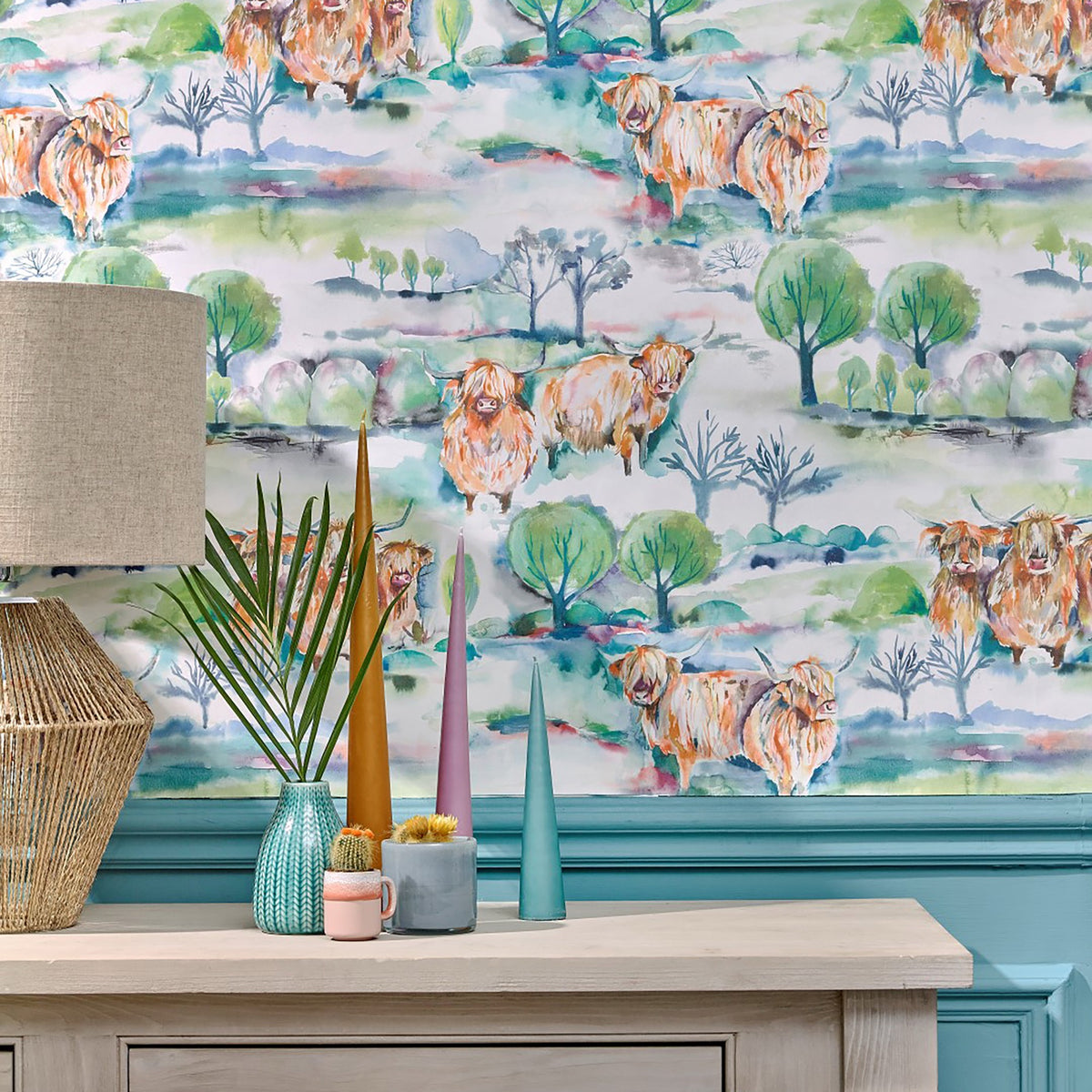 Heilan Herd Green Wallpaper by Voyage Maison | HEILAN/WPO/HER
