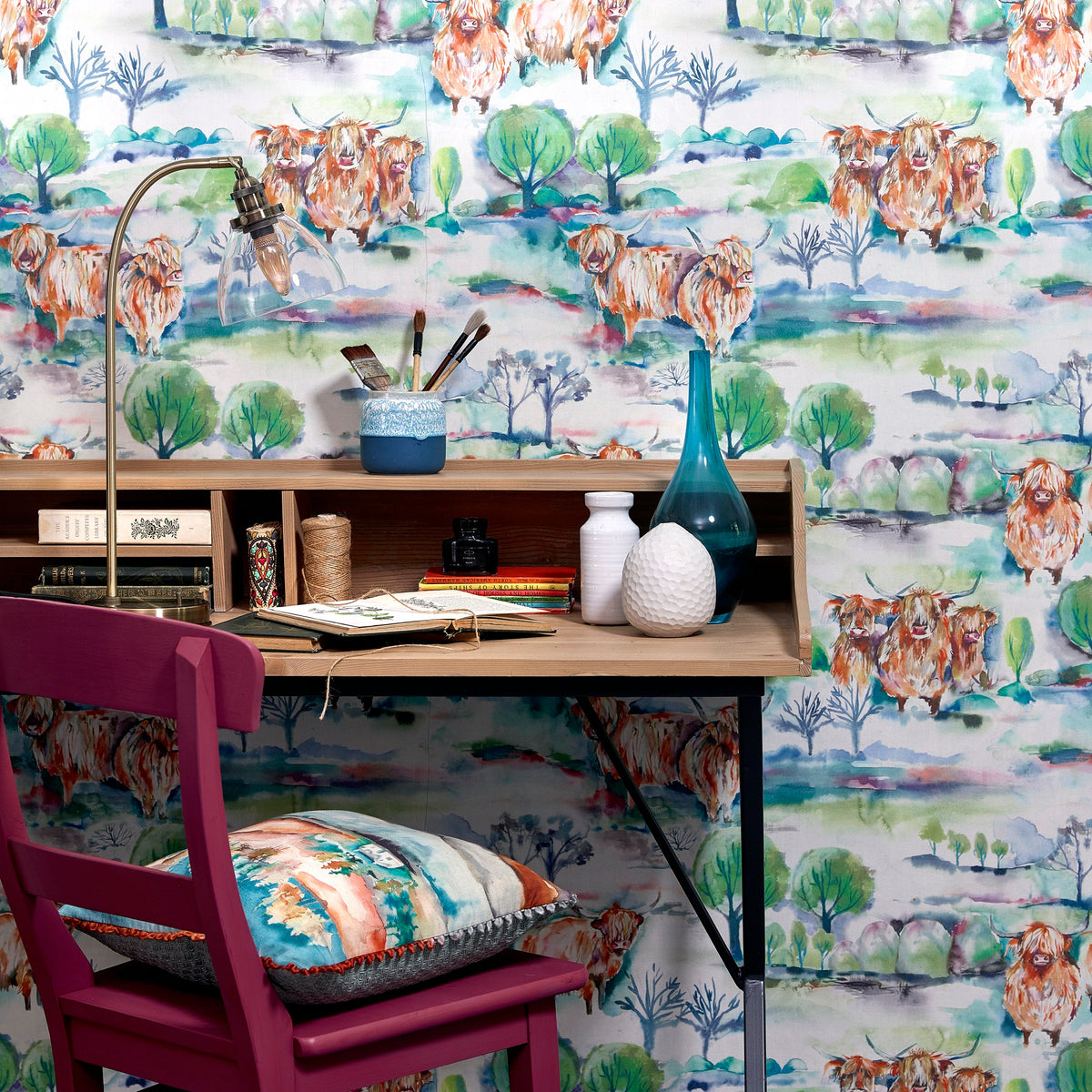 Heilan Herd Green Wallpaper by Voyage Maison | HEILAN/WPO/HER