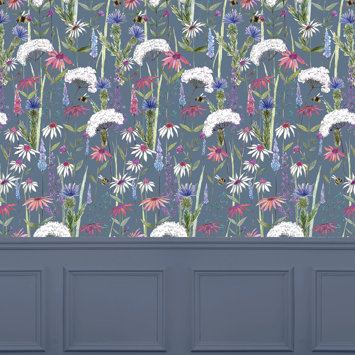 Hermione Indigo Wallpaper by Voyage Maison | HERMION/WPO/IND