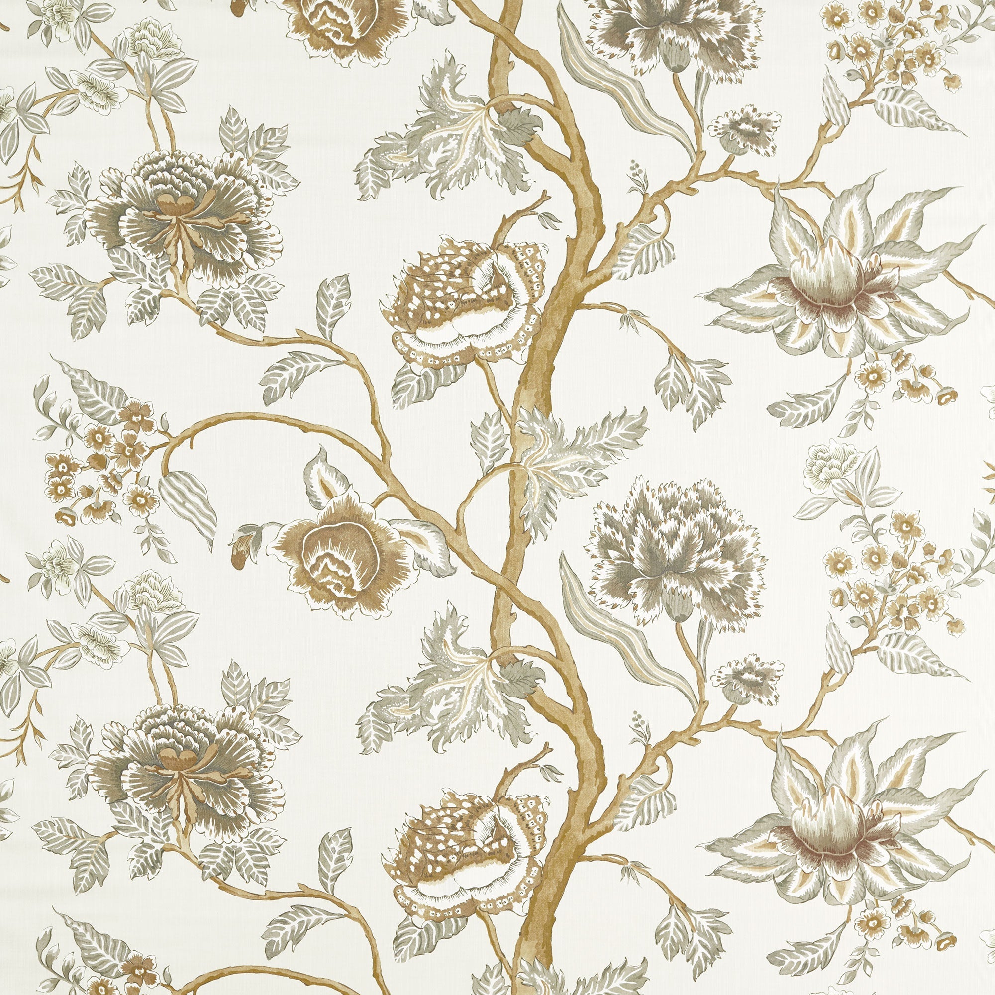121340 Indienne Taupe/Ochre Zamora Fabric by Harlequin