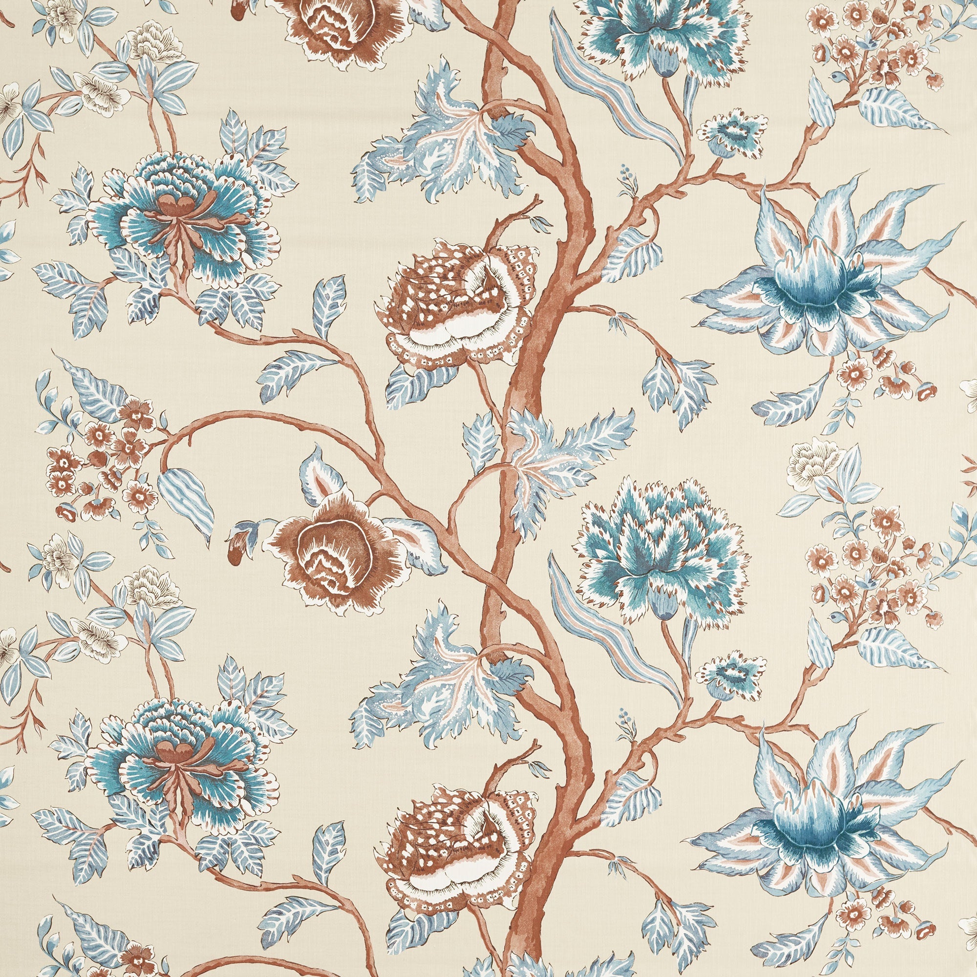 121343 Indienne Terracotta/Azul Zamora Fabric by Harlequin