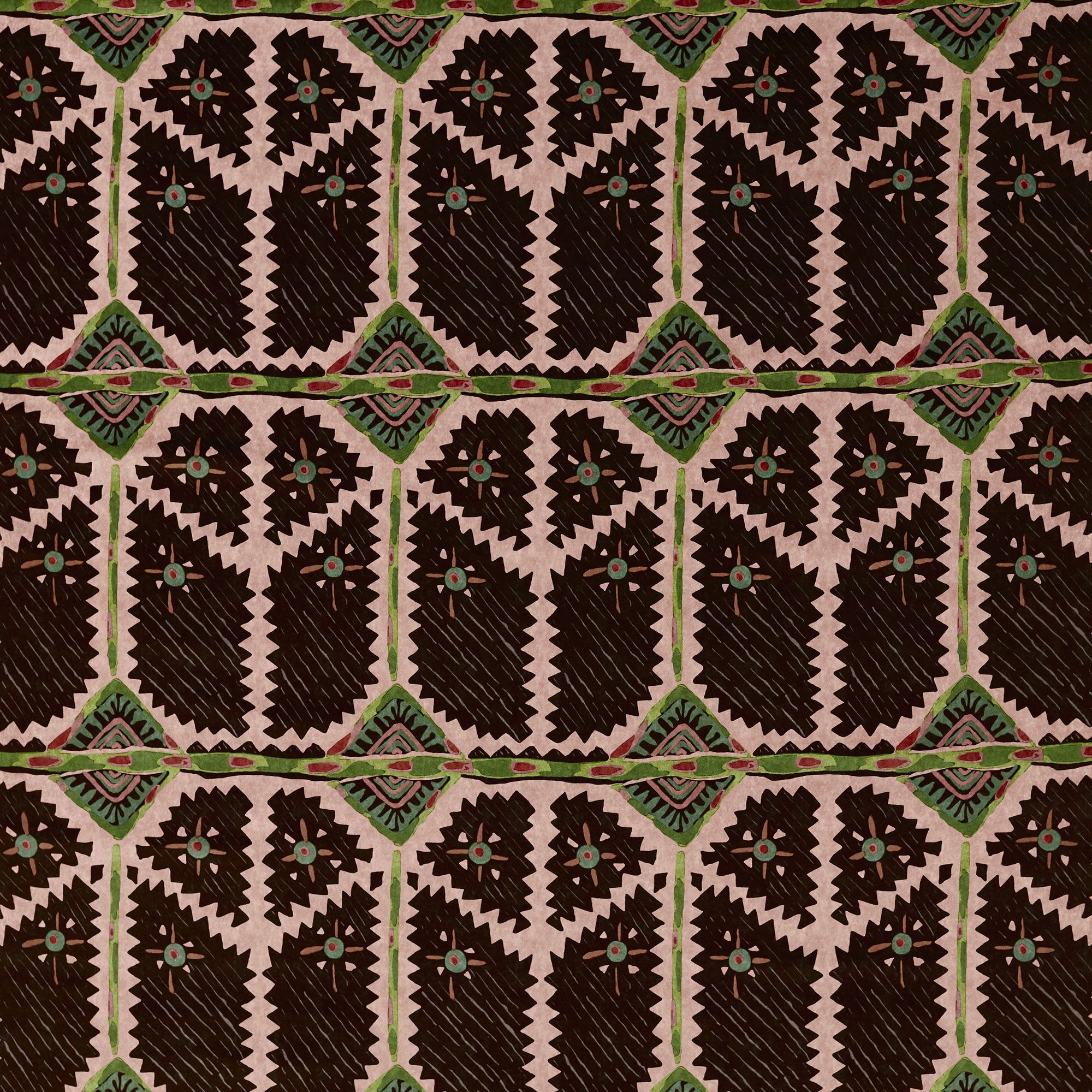 121346 Brocha Blush/Charcoal Zamora Fabric by Harlequin