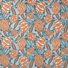 121347 Zenith Terracotta/Azul Zamora Fabric by Harlequin
