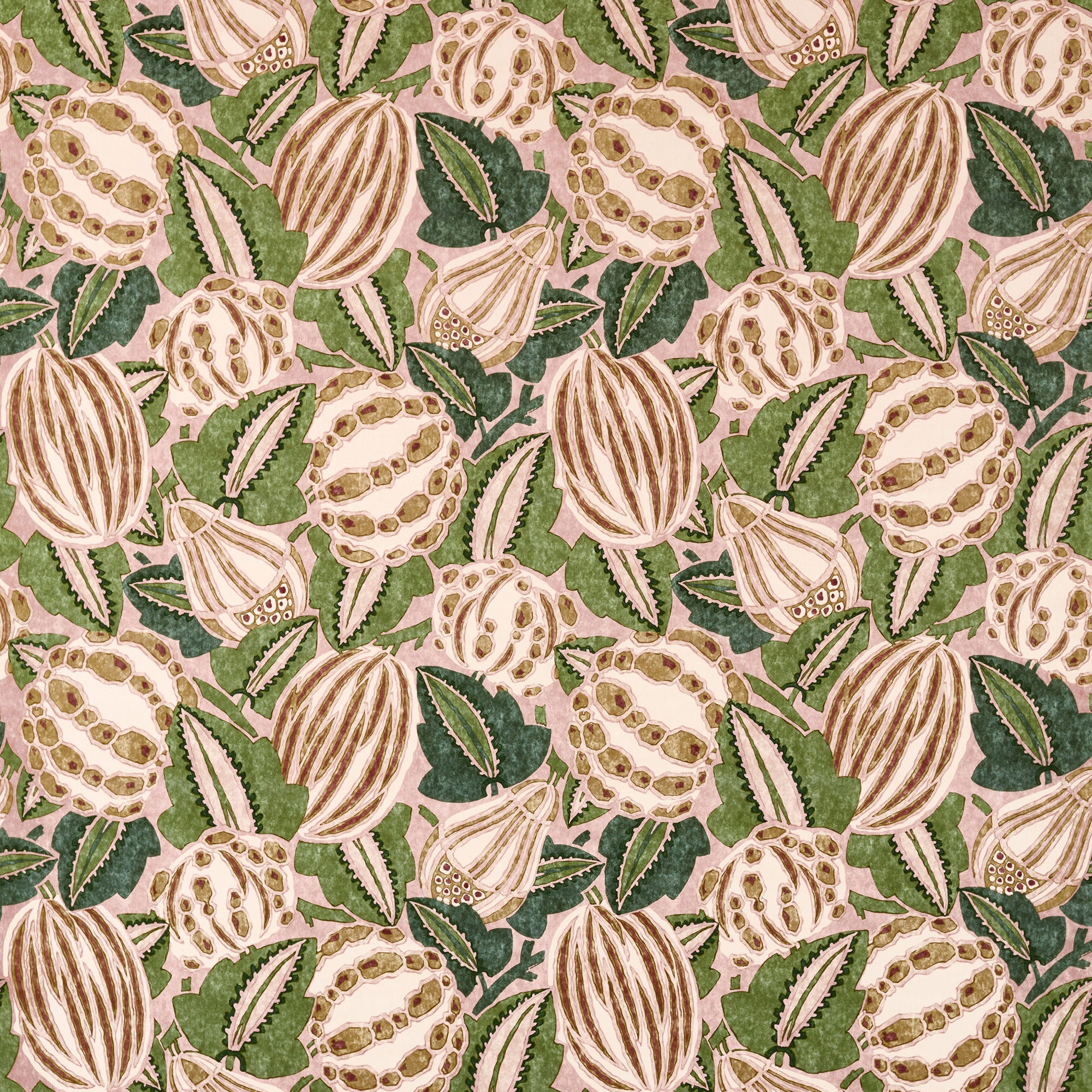 121348 Zenith Blush/Forest Zamora Fabric by Harlequin