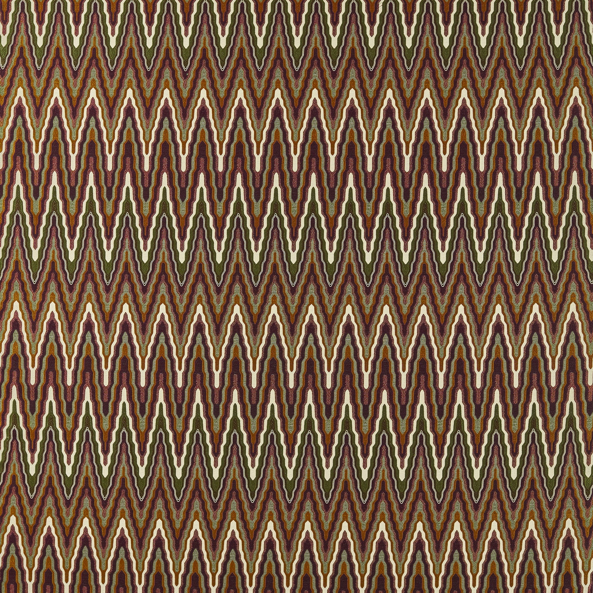 134773 Elota Burgundy/Moss Zamora Fabric by Harlequin