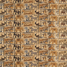 134780 Kantha Ochre/Charcoal Zamora Fabric by Harlequin