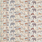 134781 Kantha Azul/Paprika Zamora Fabric by Harlequin